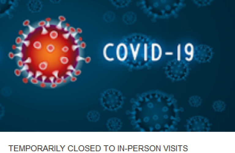closed due to covid sign