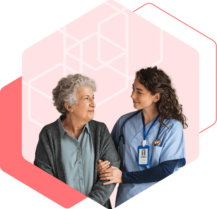 Pharma marketing empowers female doctor and patient to discuss treatment