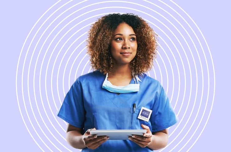 Doctor celebrating her hospital's Healthgrades quality award